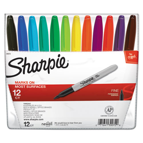 Sharpie® wholesale. SHARPIE Fine Tip Permanent Marker, Assorted Colors, 12-set. HSD Wholesale: Janitorial Supplies, Breakroom Supplies, Office Supplies.