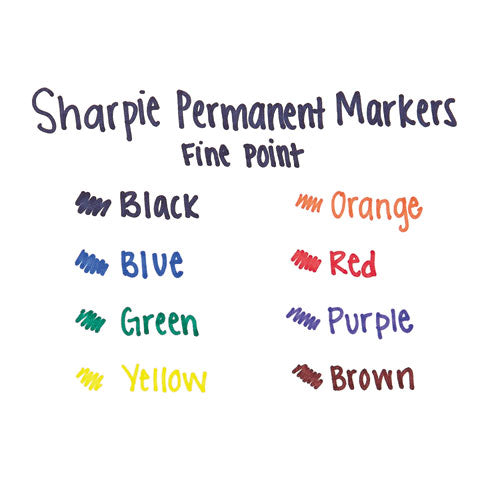 Sharpie® wholesale. SHARPIE Fine Tip Permanent Marker, Assorted Colors, 8-set. HSD Wholesale: Janitorial Supplies, Breakroom Supplies, Office Supplies.