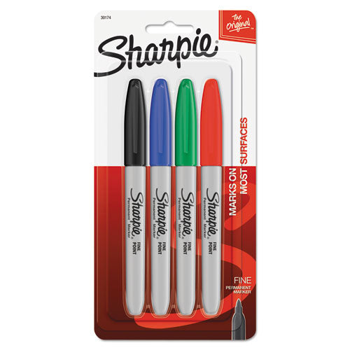 Sharpie® wholesale. SHARPIE Fine Tip Permanent Marker, Assorted Colors, 4-set. HSD Wholesale: Janitorial Supplies, Breakroom Supplies, Office Supplies.