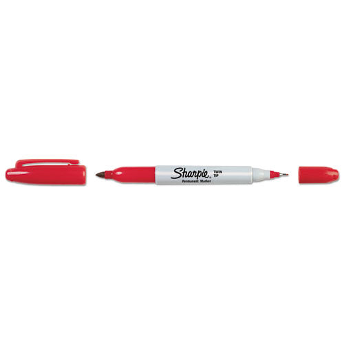 Sharpie® wholesale. SHARPIE Twin-tip Permanent Marker, Fine-extra-fine Bullet Tip, Red, Dozen. HSD Wholesale: Janitorial Supplies, Breakroom Supplies, Office Supplies.