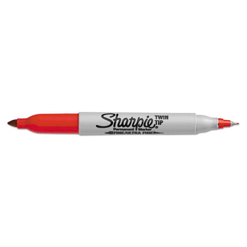 Sharpie® wholesale. SHARPIE Twin-tip Permanent Marker, Fine-extra-fine Bullet Tip, Red, Dozen. HSD Wholesale: Janitorial Supplies, Breakroom Supplies, Office Supplies.