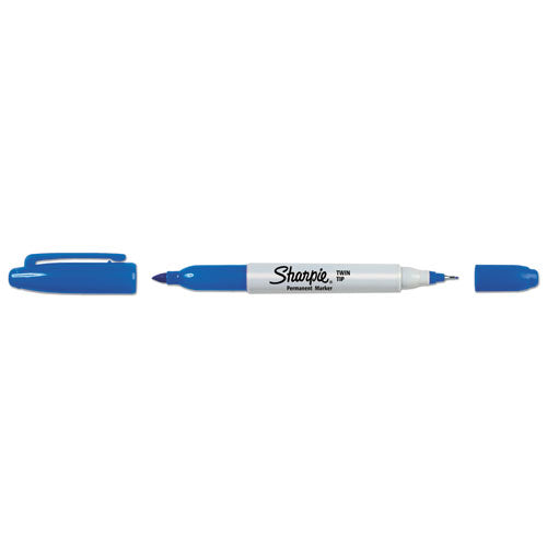 Sharpie® wholesale. SHARPIE Twin-tip Permanent Marker, Fine-extra-fine Bullet Tip, Blue, Dozen. HSD Wholesale: Janitorial Supplies, Breakroom Supplies, Office Supplies.