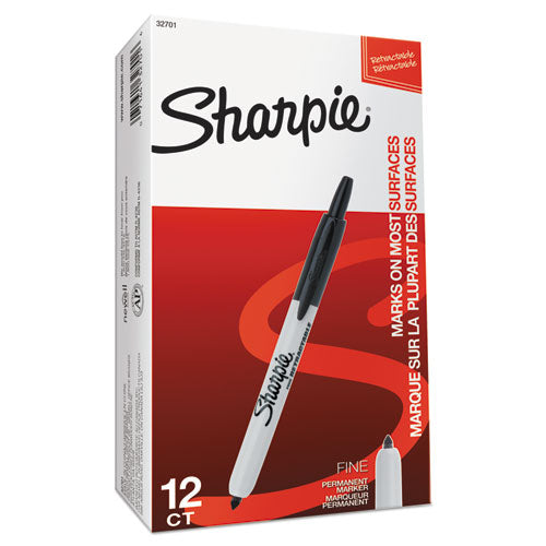 Sharpie® wholesale. SHARPIE Retractable Permanent Marker, Fine Bullet Tip, Black. HSD Wholesale: Janitorial Supplies, Breakroom Supplies, Office Supplies.