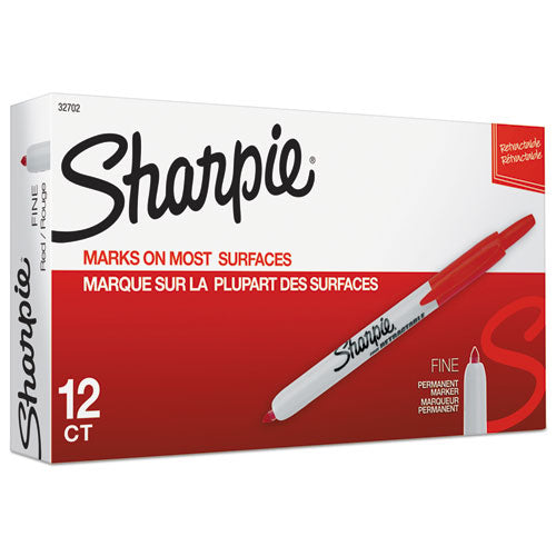 Sharpie® wholesale. SHARPIE Retractable Permanent Marker, Fine Bullet Tip, Red. HSD Wholesale: Janitorial Supplies, Breakroom Supplies, Office Supplies.