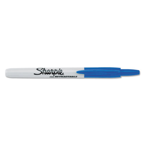 Sharpie® wholesale. SHARPIE Retractable Permanent Marker, Fine Bullet Tip, Blue. HSD Wholesale: Janitorial Supplies, Breakroom Supplies, Office Supplies.