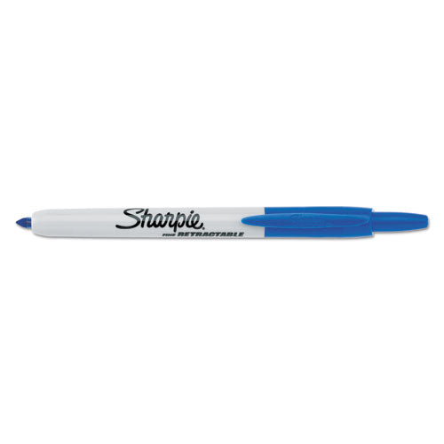 Sharpie® wholesale. SHARPIE Retractable Permanent Marker, Fine Bullet Tip, Blue. HSD Wholesale: Janitorial Supplies, Breakroom Supplies, Office Supplies.