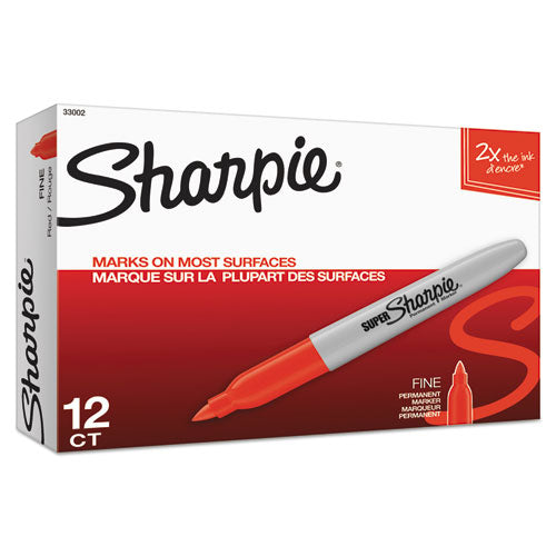 Sharpie® wholesale. SHARPIE Super Permanent Marker, Fine Bullet Tip, Red, Dozen. HSD Wholesale: Janitorial Supplies, Breakroom Supplies, Office Supplies.