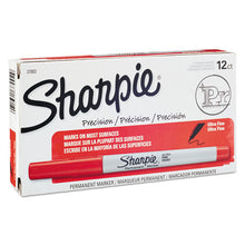 Load image into Gallery viewer, Sharpie® wholesale. SHARPIE Ultra Fine Tip Permanent Marker, Extra-fine Needle Tip, Red, Dozen. HSD Wholesale: Janitorial Supplies, Breakroom Supplies, Office Supplies.