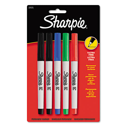 Sharpie® wholesale. SHARPIE Ultra Fine Tip Permanent Marker, Extra-fine Needle Tip, Assorted Colors, 5-set. HSD Wholesale: Janitorial Supplies, Breakroom Supplies, Office Supplies.