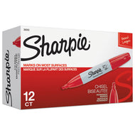 Sharpie® wholesale. SHARPIE Chisel Tip Permanent Marker, Medium, Red, Dozen. HSD Wholesale: Janitorial Supplies, Breakroom Supplies, Office Supplies.