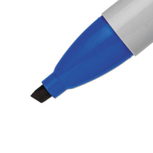 Load image into Gallery viewer, Sharpie® wholesale. SHARPIE Chisel Tip Permanent Marker, Medium, Blue, Dozen. HSD Wholesale: Janitorial Supplies, Breakroom Supplies, Office Supplies.