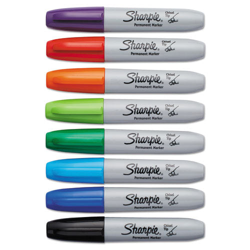 Sharpie® wholesale. SHARPIE Chisel Tip Permanent Marker, Medium, Assorted Colors, 8-set. HSD Wholesale: Janitorial Supplies, Breakroom Supplies, Office Supplies.