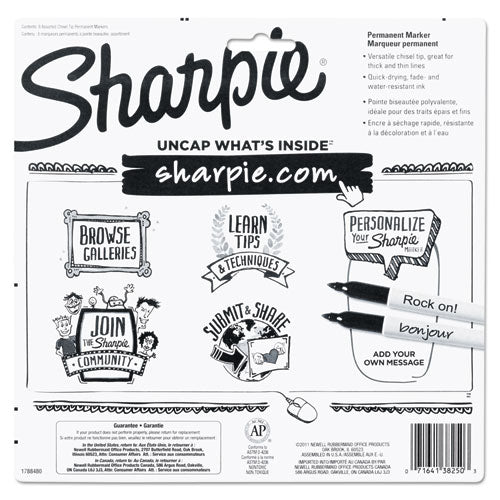 Sharpie® wholesale. SHARPIE Chisel Tip Permanent Marker, Medium, Assorted Colors, 8-set. HSD Wholesale: Janitorial Supplies, Breakroom Supplies, Office Supplies.