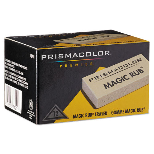 Prismacolor® wholesale. Magic Rub Eraser, Rectangular, Medium, Off White, Vinyl, Dozen. HSD Wholesale: Janitorial Supplies, Breakroom Supplies, Office Supplies.