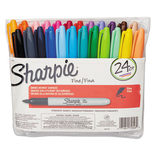 Sharpie® wholesale. SHARPIE Fine Tip Permanent Marker, Assorted Colors, 24-set. HSD Wholesale: Janitorial Supplies, Breakroom Supplies, Office Supplies.