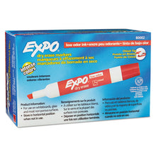 Load image into Gallery viewer, EXPO® wholesale. Low-odor Dry-erase Marker, Broad Chisel Tip, Red, Dozen. HSD Wholesale: Janitorial Supplies, Breakroom Supplies, Office Supplies.