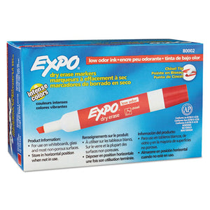 EXPO® wholesale. Low-odor Dry-erase Marker, Broad Chisel Tip, Red, Dozen. HSD Wholesale: Janitorial Supplies, Breakroom Supplies, Office Supplies.