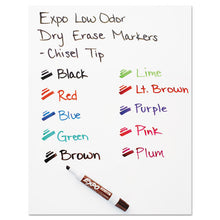 Load image into Gallery viewer, EXPO® wholesale. Low-odor Dry-erase Marker, Broad Chisel Tip, Blue, Dozen. HSD Wholesale: Janitorial Supplies, Breakroom Supplies, Office Supplies.