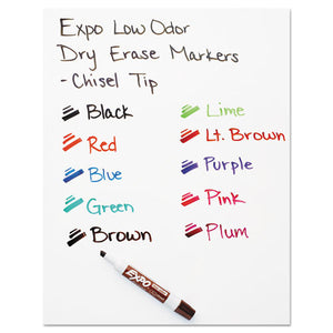 EXPO® wholesale. Low-odor Dry-erase Marker, Broad Chisel Tip, Blue, Dozen. HSD Wholesale: Janitorial Supplies, Breakroom Supplies, Office Supplies.