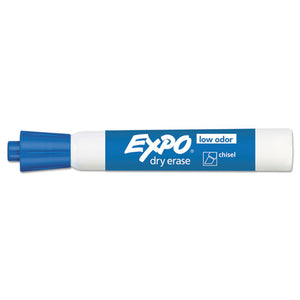 EXPO® wholesale. Low-odor Dry-erase Marker, Broad Chisel Tip, Blue, Dozen. HSD Wholesale: Janitorial Supplies, Breakroom Supplies, Office Supplies.