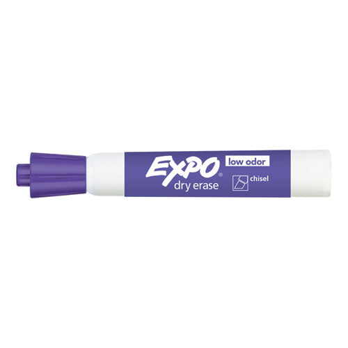 EXPO® wholesale. Low-odor Dry-erase Marker, Broad Chisel Tip, Purple. HSD Wholesale: Janitorial Supplies, Breakroom Supplies, Office Supplies.