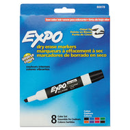 EXPO® wholesale. Low-odor Dry-erase Marker, Broad Chisel Tip, Assorted Colors, 8-set. HSD Wholesale: Janitorial Supplies, Breakroom Supplies, Office Supplies.