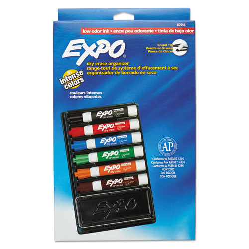 EXPO® wholesale. Low-odor Dry Erase Marker And Organizer Kit, Broad Chisel Tip, Assorted Colors, 6-set. HSD Wholesale: Janitorial Supplies, Breakroom Supplies, Office Supplies.