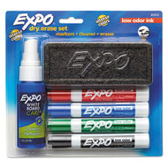 EXPO® wholesale. Low-odor Dry Erase Marker Starter Set, Broad Chisel Tip, Assorted Colors, 4-set. HSD Wholesale: Janitorial Supplies, Breakroom Supplies, Office Supplies.