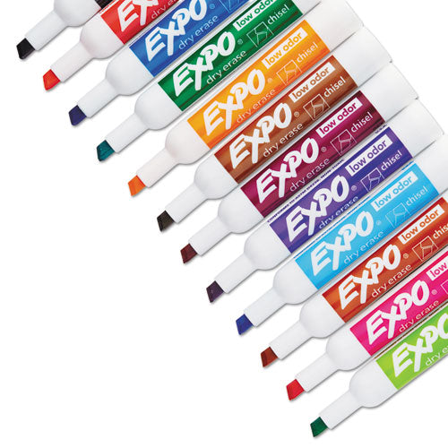 EXPO® wholesale. Low-odor Dry-erase Marker, Broad Chisel Tip, Assorted Colors, 16-set. HSD Wholesale: Janitorial Supplies, Breakroom Supplies, Office Supplies.