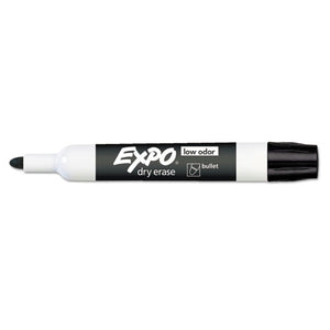 EXPO® wholesale. Low-odor Dry-erase Marker, Medium Bullet Tip, Black, Dozen. HSD Wholesale: Janitorial Supplies, Breakroom Supplies, Office Supplies.