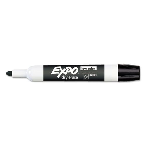 EXPO® wholesale. Low-odor Dry-erase Marker, Medium Bullet Tip, Black, Dozen. HSD Wholesale: Janitorial Supplies, Breakroom Supplies, Office Supplies.