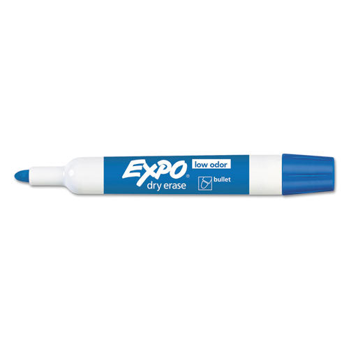 EXPO® wholesale. Low-odor Dry-erase Marker, Medium Bullet Tip, Blue, Dozen. HSD Wholesale: Janitorial Supplies, Breakroom Supplies, Office Supplies.