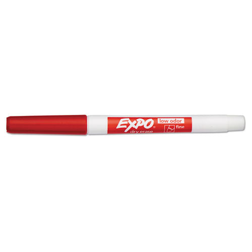EXPO® wholesale. Low-odor Dry-erase Marker, Fine Bullet Tip, Red, Dozen. HSD Wholesale: Janitorial Supplies, Breakroom Supplies, Office Supplies.