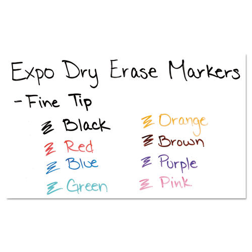 EXPO® wholesale. Low-odor Dry-erase Marker, Fine Bullet Tip, Assorted Colors, 8-set. HSD Wholesale: Janitorial Supplies, Breakroom Supplies, Office Supplies.