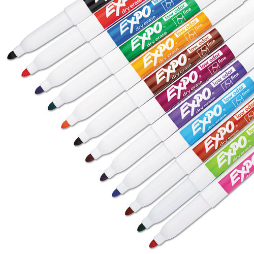 EXPO® wholesale. Low-odor Dry-erase Marker, Fine Bullet Tip, Assorted Colors, 12-set. HSD Wholesale: Janitorial Supplies, Breakroom Supplies, Office Supplies.
