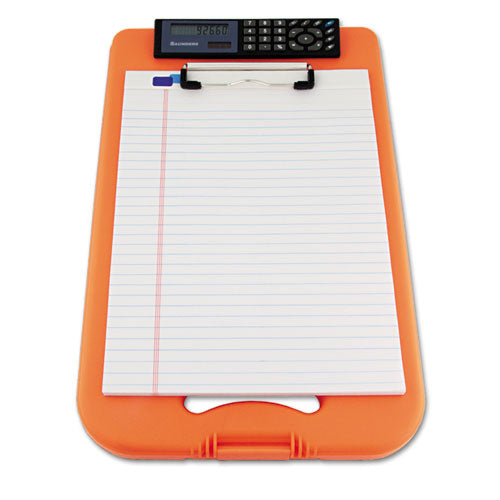 Saunders wholesale. Deskmate Ii W-calculator, 1-2" Clip Cap, 8 1-2 X 12 Sheets, Hi-vis Orange. HSD Wholesale: Janitorial Supplies, Breakroom Supplies, Office Supplies.