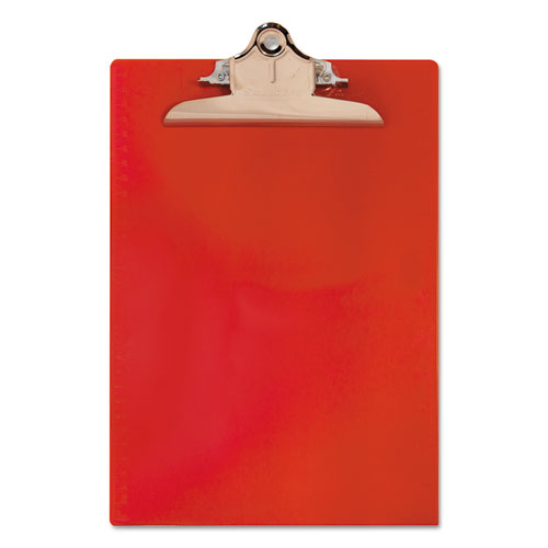 Saunders wholesale. Recycled Plastic Clipboard With Ruler Edge, 1" Clip Cap, 8 1-2 X 12 Sheets, Red. HSD Wholesale: Janitorial Supplies, Breakroom Supplies, Office Supplies.