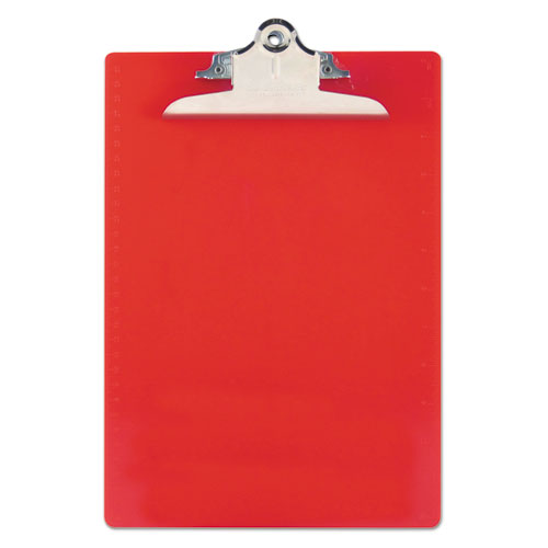 Saunders wholesale. Recycled Plastic Clipboard With Ruler Edge, 1" Clip Cap, 8 1-2 X 12 Sheets, Red. HSD Wholesale: Janitorial Supplies, Breakroom Supplies, Office Supplies.