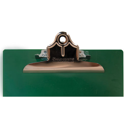Saunders wholesale. Recycled Plastic Clipboard With Ruler Edge, 1" Clip Cap, 8 1-2 X 12 Sheet, Green. HSD Wholesale: Janitorial Supplies, Breakroom Supplies, Office Supplies.