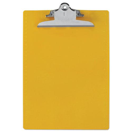 Saunders wholesale. Recycled Plastic Clipboard W-ruler Edge, 1" Clip Cap, 8 1-2 X 12 Sheets, Yellow. HSD Wholesale: Janitorial Supplies, Breakroom Supplies, Office Supplies.