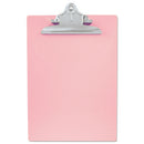 Saunders wholesale. Recycled Plastic Clipboard With Ruler Edge, 1" Clip Cap, 8 1-2 X 12 Sheets, Pink. HSD Wholesale: Janitorial Supplies, Breakroom Supplies, Office Supplies.