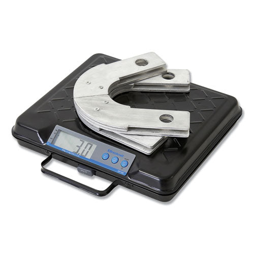 Brecknell wholesale. Portable Electronic Utility Bench Scale, 100lb Capacity, 12 X 10 Platform. HSD Wholesale: Janitorial Supplies, Breakroom Supplies, Office Supplies.