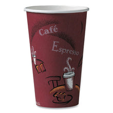 Load image into Gallery viewer, Dart® wholesale. DART Solo Bistro Design Hot Drink Cups, Paper, 16oz, Maroon, 50-pack. HSD Wholesale: Janitorial Supplies, Breakroom Supplies, Office Supplies.