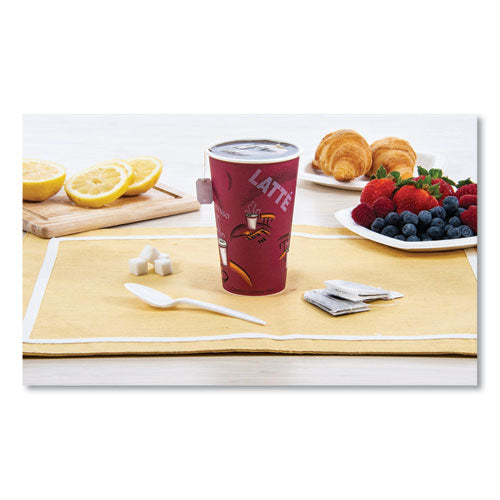 Dart® wholesale. DART Solo Bistro Design Hot Drink Cups, Paper, 16oz, Maroon, 1000-carton. HSD Wholesale: Janitorial Supplies, Breakroom Supplies, Office Supplies.