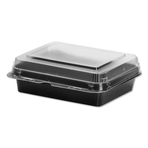 Dart® wholesale. DART Creative Carryouts Hinged Plastic Hot Deli Boxes, Medium Snack Box, 18 Oz, 6.22 X 5.9 X 2.1, Black-clear, 200-carton. HSD Wholesale: Janitorial Supplies, Breakroom Supplies, Office Supplies.
