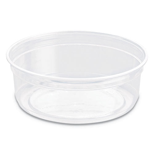 SOLO® Cup Company wholesale. Bare Eco-forward Rpet Deli Containers, 8 Oz, 4.6" Diameter X 1.8"h, Clear, 500-carton. HSD Wholesale: Janitorial Supplies, Breakroom Supplies, Office Supplies.