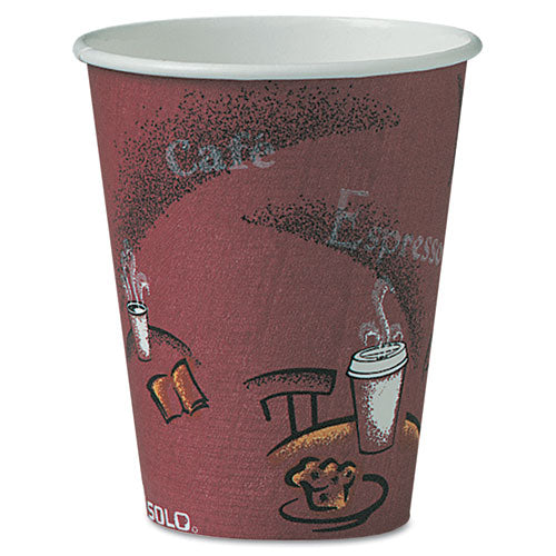 Dart® wholesale. DART Solo Bistro Design Hot Drink Cups, Paper, 8oz, Maroon, 500-carton. HSD Wholesale: Janitorial Supplies, Breakroom Supplies, Office Supplies.