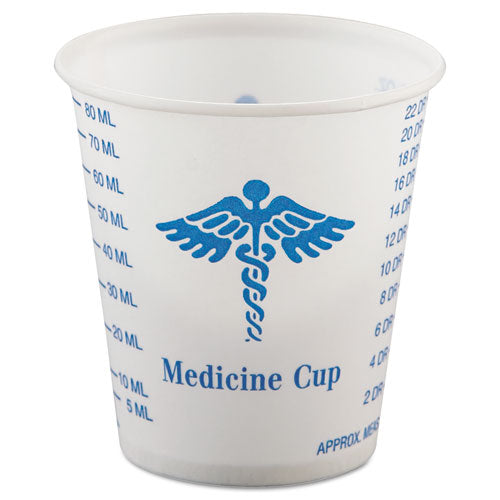 Dart® wholesale. DART Paper Medical And Dental Graduated Cups, 3 Oz, White-blue, 100-bag, 50 Bags-carton. HSD Wholesale: Janitorial Supplies, Breakroom Supplies, Office Supplies.