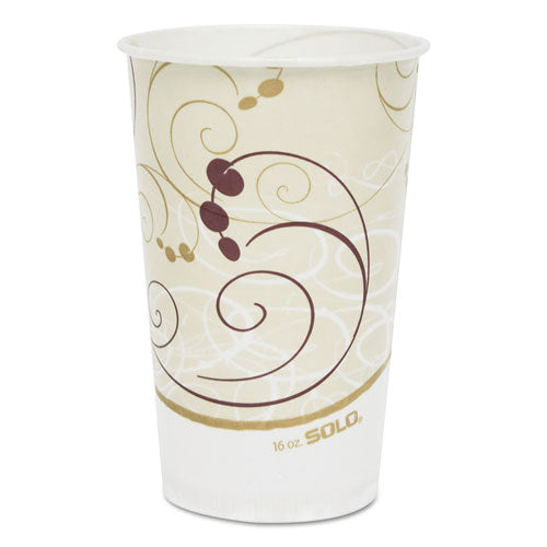 Dart® wholesale. DART Symphony Treated-paper Cold Cups, 16oz, White-beige-red, 50-bag, 20 Bags-carton. HSD Wholesale: Janitorial Supplies, Breakroom Supplies, Office Supplies.