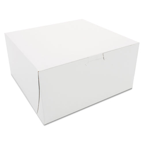 SCT® wholesale. Non-window Bakery Boxes, 8 X 8 X 4, White, 250-carton. HSD Wholesale: Janitorial Supplies, Breakroom Supplies, Office Supplies.